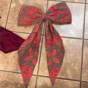 Large handmade front door Christmas bows